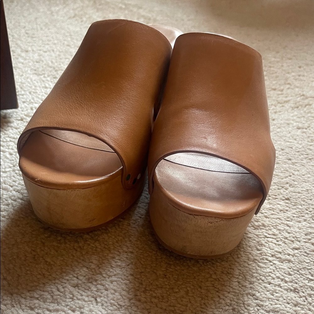 Charlotte Stone Tan Platform Sandals - Picture 2 of 6